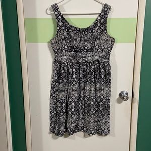 Cute plus size black and gray simple dress